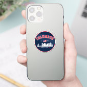 Columbus Ohio Cityscape Design Sticker (Telefoon)