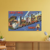 Columbus, Ohio - Grote letterscènes 2 Canvas Afdruk (Insitu (Woonkamer))