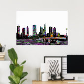 Columbus, Ohio in graffiti Poster (Thuiskantoor)