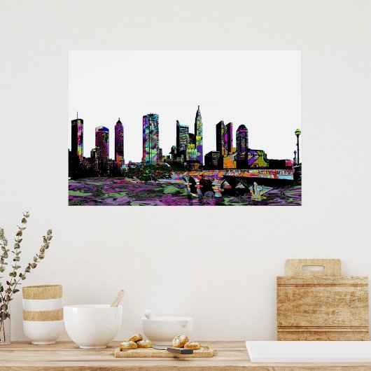 Columbus, Ohio in graffiti Poster (Keuken)