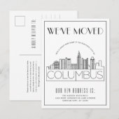 Columbus, Ohio Modern Deco | Adreswijziging Aankondigingskaart (Voorkant / Achterkant)