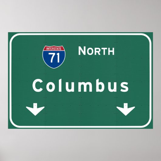 Columbus Ohio oh Interstate Highway Freeway Road : Poster (Voorkant)