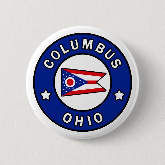 Columbus Ohio Ronde Button 5,7 Cm (Voorkant)