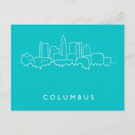 Columbus, Ohio Skyline Briefkaart (Voorkant)