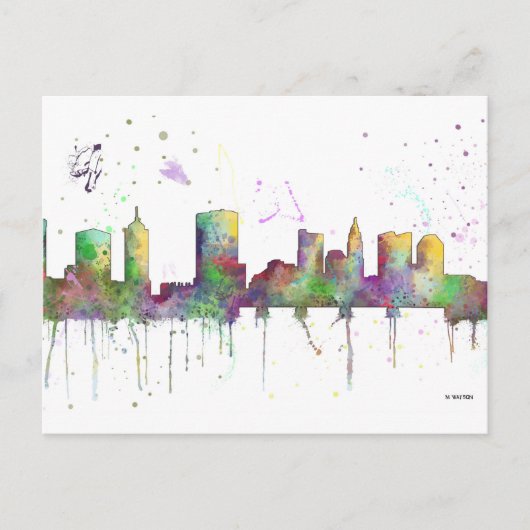 COLUMBUS, OHIO SKYLINE BRIEFKAART (Voorkant)