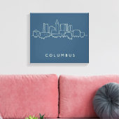 Columbus, Ohio Skyline Canvas Afdruk (Insitu (Woonkamer))