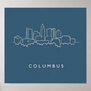 Columbus, Ohio Skyline Poster
