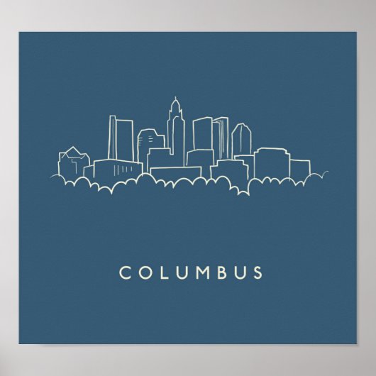 Columbus, Ohio Skyline Poster (Voorkant)