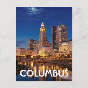 Columbus Ohio Skyline Reis Briefkaart