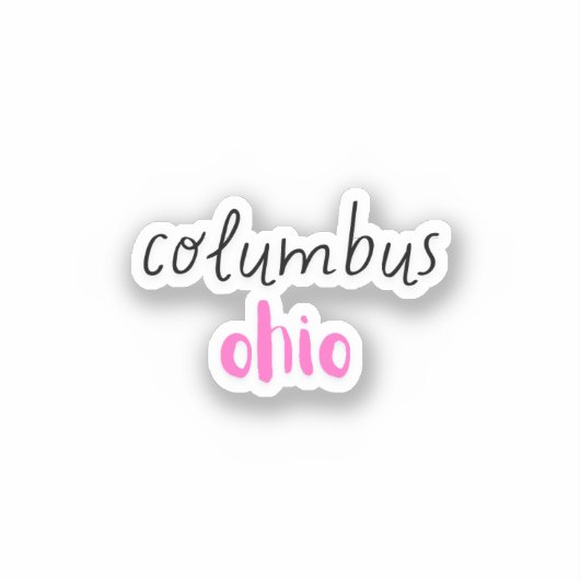 Columbus Ohio Sticker (Voorkant)