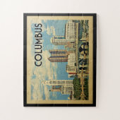Columbus Ohio Vintage Travel Legpuzzel (Verticaal)