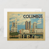 Columbus Ohio Vintage voyage de carte postale (Devant / Derrière)
