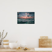 Columbus Quote Sunset poster (Keuken)