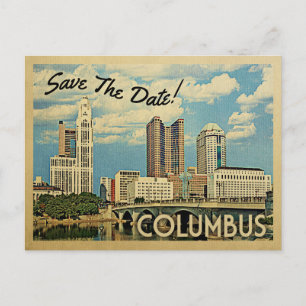 Columbus Save the Date Ohio Aankondigingskaart