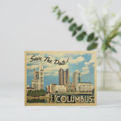 Columbus Save the Date Ohio Aankondigingskaart (Staand voorkant)