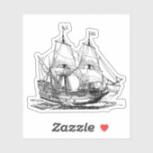 Columbus-schip Sticker (Vel)