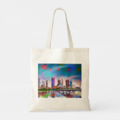 Columbus Skyline Abstracte kunst Tote Bag (Achterkant)