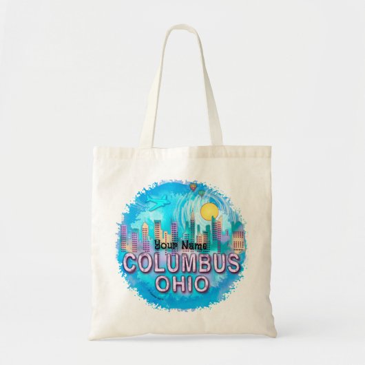 Columbus Skyline boodschappentas Tote Bag (Voorkant)