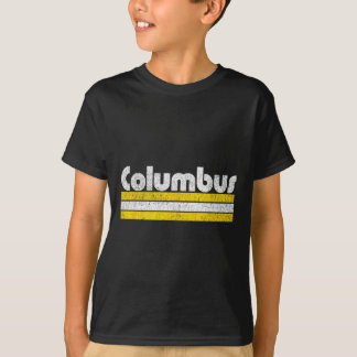 Columbus Voetbal Vintage Stad  T-shirt