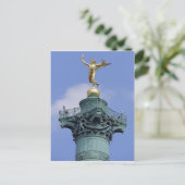 Column, Place de la Bastill, Paris Briefkaart (Staand voorkant)