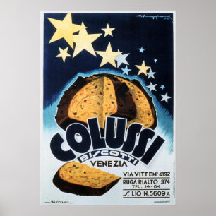 COLUSSI BISCOTTI VENEZIA Italiaans Poster