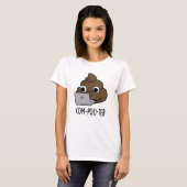 Com-poo-ter Funny Computer Poop Pun T-shirt (Voorkant volledig)