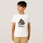 Com-poo-ter Funny Computer Poop Pun T-shirt (Voorkant volledig)