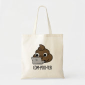 Com-poo-ter Funny Computer Poop Pun Tote Bag (Voorkant)
