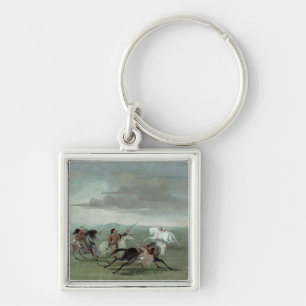 Comanche Feats of Martial Horsemanship, 1834 (oil) Sleutelhanger