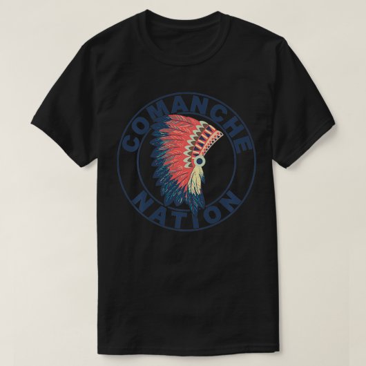 Comanche Nation Headdress Native American Comanche T-shirt (Design voorkant)