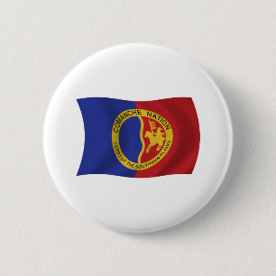Comanche Nation Vlag Knop Ronde Button 5,7 Cm