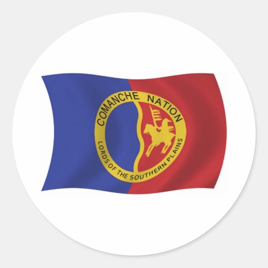 Comanche Nation Vlag Sticker (Voorkant)