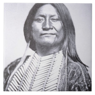 Comanche Tribesman, 1872 (foto) Tegeltje