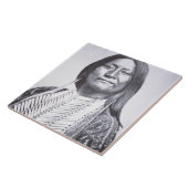 Comanche Tribesman, 1872 (foto) Tegeltje (Zijkant)