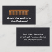 Comb | Achtergrond leder Visitekaartje (Voorkant / Achterkant)