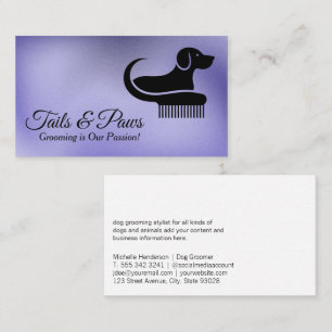 Comb Dog Grooming Logo dierenverzorging Visitekaartje