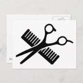 Comb en schaar briefkaart (Voorkant / Achterkant)