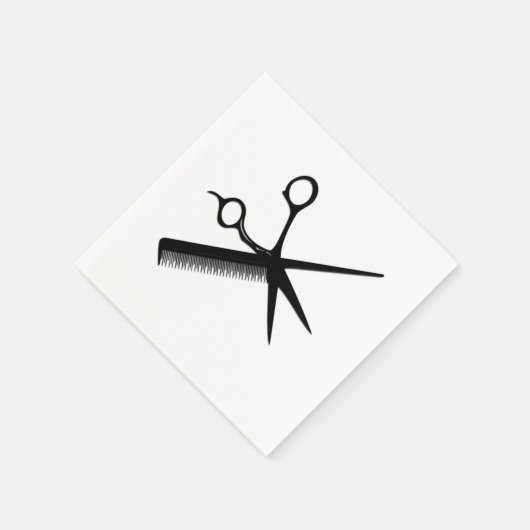 Comb en schaar design servetten (Hoek)