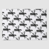 Comb en schaar design tissuepapier (Voorkant)