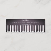 Comb hair salon grappige professionele cover mini visitekaartje (Achterkant)