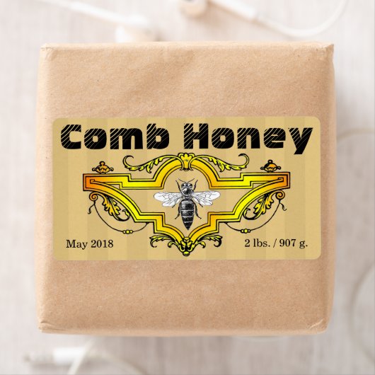 Comb Honey Strpes Label (Insitu)