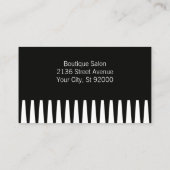 Comb | Salon Logo Visitekaartje (Achterkant)