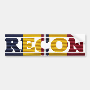 Combat Action Ribbon RECON bumpersticker