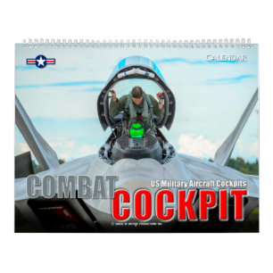 COMBAT COCKPIT - Amerikaanse militaire Vliegtuig c Kalender