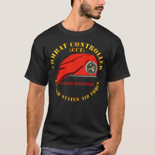 Combat Control Team Badge met Rode Baret SOF USAF  T-shirt