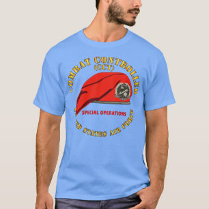 Combat Control Team Badge met Rode Baret SOF USAF T-shirt