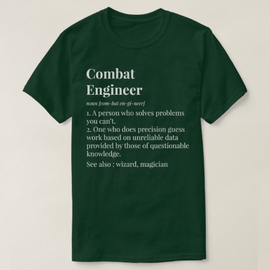 Combat Engineer Definition T-shirt (Design voorkant)