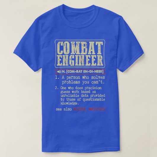 Combat Engineer Dictionary Term  T-shirt (Design voorkant)