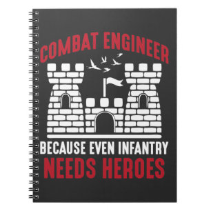 Combat Engineer Hero Army Engineering Infanterie Notitieboek