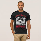 Combat Engineer Hero Army Engineering Infanterie T-shirt (Voorkant volledig)